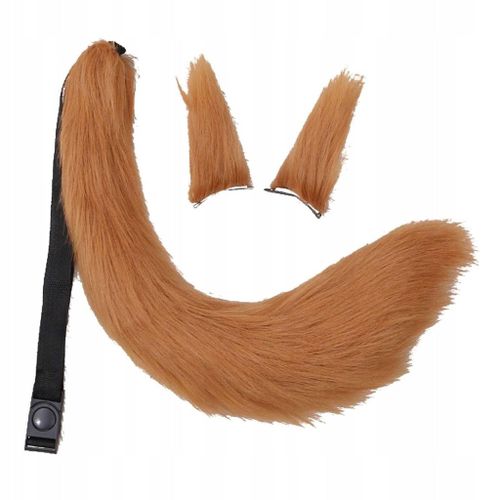 Ensemble de 3 oreilles et queue en peluche pour cosplay