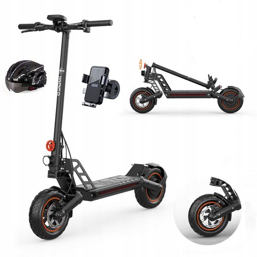 Iwafo Is1 Trottinette Électrique Pliable Roues 10" 48v 14ah Moteur 1000w Autonomie 45km 3 Vitesses Max 35km/H