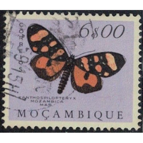 Mozambique 1953 Papillon Xanthospilopteryx Mozambica Y&T Mz 435 Su