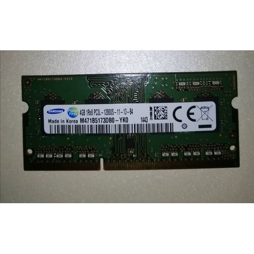 Barrette Samsung 4gb ram 1rx8 pc3l-12800s-11-13-b4 samsung