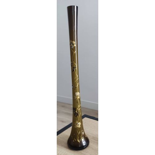 Grand vase soliflore signé
