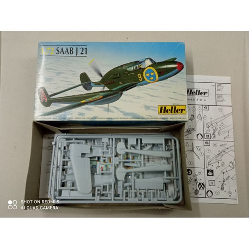 Maquette 1/72 Saab J21-Heller