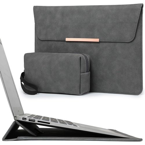 13,3-14 Pouces Housse Ordinateur Portable Avec Stand Pour Macbook Pro 14 M4/M3/M2/M1 Pro/Max 2025-2021, Macbook Air/Pro 13,3, 13,8""/13,5"" Surface Laptop, Hp Envy 13, Gris Sidéral-B[PCOM4281809]