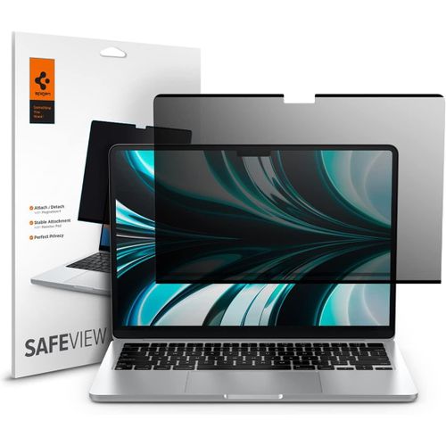 Safeview Filtre De Confidentialité Protection Écran Pour Macbook Air 13 Pouces (M4 2025 / M3 2024 / M2 2022), 1 Unité, Anti-Espion, Extreme Résistant Aux Rayures[PCOM4282632]