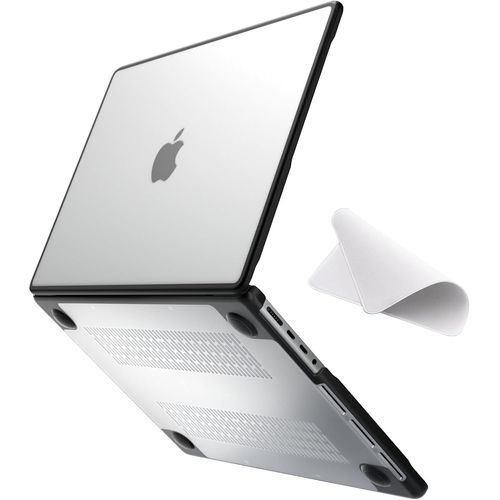 Coque Anti-Craquage Compatible Avec Macbook Pro 16 Pouces M4(A3403 A3186) M3(A2991) M2(A2780) M1 (A2485) Pro/Max, Version 2024 2023 2021, Bord En Tpu Noir Et Etui Rigide En Pc, Tra[PCOM4282009]