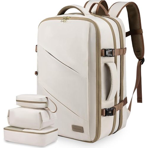 Sac À Dos Voyage Cabine Avion 40L Grand Sac À Dos Bagage À Main Antivol Sac À Dos Ordinateur Portable 17 Pouces Imperméable Sac Ados Homme Femme Beige Kaki[PCOM4284340]