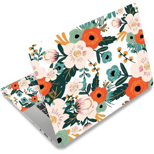 Autocollant En Vinyle Réutilisable Pour Ordinateurs Portables 12,1-15,6"",Décoratif,Résistant À L'Eau Et Aux Rayures,Pour 13,3"" 14"" 15"" Pc Portable Et Netbook (047 Belles Fleurs)[PCOM4284608]