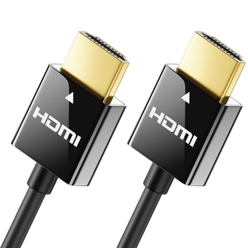 1M Câble Hdmi Slim (Câble Hdmi Petit Et Flexible) 4K Câble Hdmi 2.0 1080P 2160P Uhd Arc Hdr 3D Pour Tv, Moniteur, Beamer, Ordinateur Portable, Pc, Ordinateur, Ps4, Ps5, Xbox - Noir[PCOM4284735]