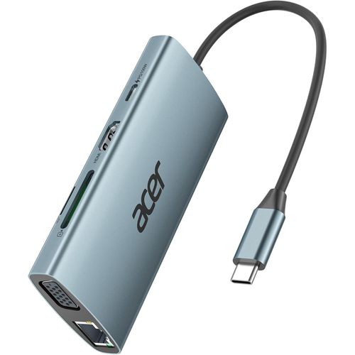 Hub Usb C, Adaptateur Usb C Vers Hdmi 4K Avec Vga, Ethernet Rj45, Pd 100W, Lecteur De Carte Sd/Tf, 3*Usb 3.0, Station D'Accueil Usb C Compatible Avec Macbook, , Surface, Hp, Dell E[PCOM4285214]