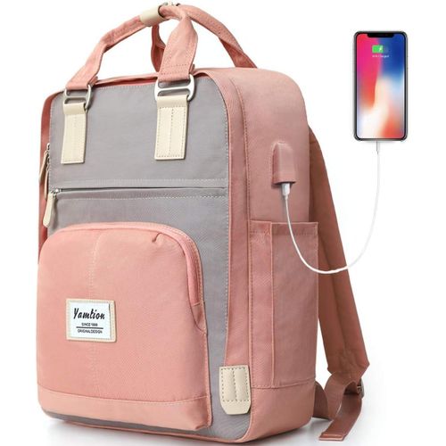 Sac Scolaire Sac Filles Sac À Dos Femmes Sac À Dos Ordinateur Portable 17 Pouces Sacoche Sac D'École Avec Usb Port Sacs À Dos Pour Université Décontracté Affaires Travail[PCOM4287656]