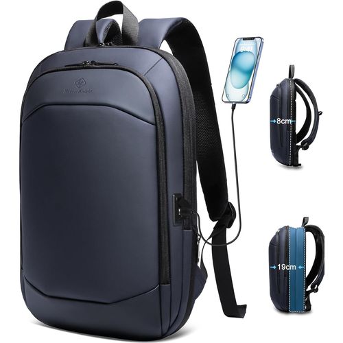 Sac À Dos Ordinateur Portable 17 Pouces Léger Et Extensible Antivol Imperméable Fonctionnel Pour Homme Elegant Pour Loisirs Affaire Scolaire Avec Port Usb 27L (Bleu)[PCOM4284361]