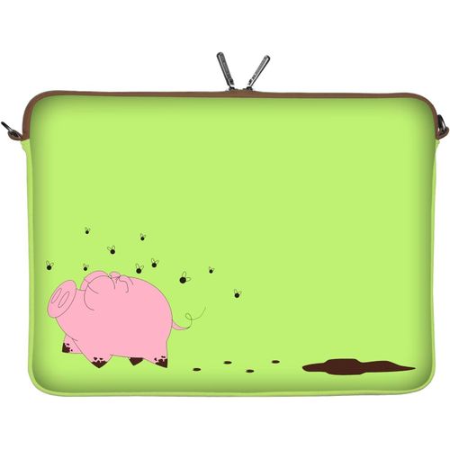 Ls158-10 Happy Piggy Designer Netbook Sleeve Housse Pour Ordinateur Portable 10,2"" (25,9 Cm) Large Néoprène Pochette Sacoche[PCOM4285440]
