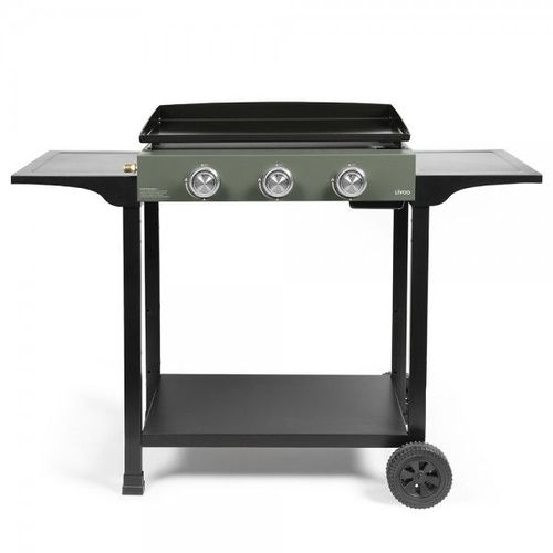 Plancha gaz 3 brûleurs sur chariot Livoo DOC326