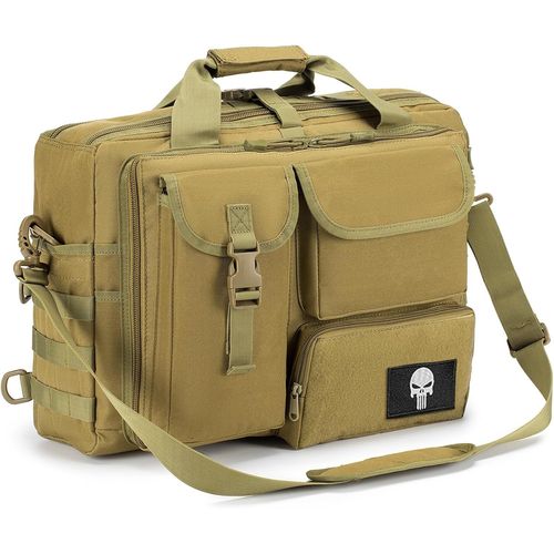 Sac A Bandouliere Tactique Homme Sacoche Ordinateur Homme Cartable Homme Cadeau Homme 17.3 Pouces Porte Document Sac À Main Militaire Sacoche Affaire Serviette Business Kaki[PCOM4286961]