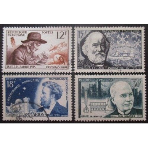 France Série N°1055 Au 1058 Célébrités Oblitérés