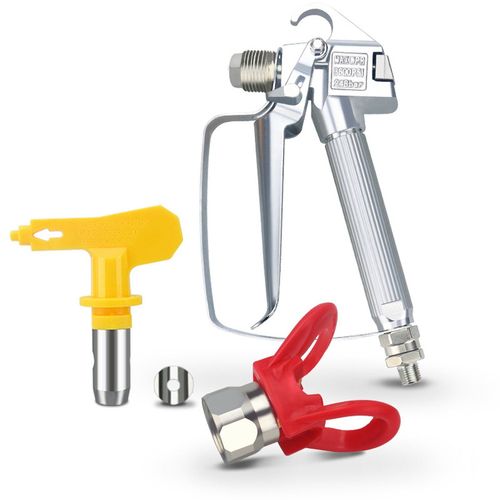 Pistolet a Peinture Airless + Garde de Siège de Buse + 517 Buse Réversible, Outil Universel Compatible avec Titan Wagner Pulvérisateur de Peinture, 3600 PSI / 250 BAR