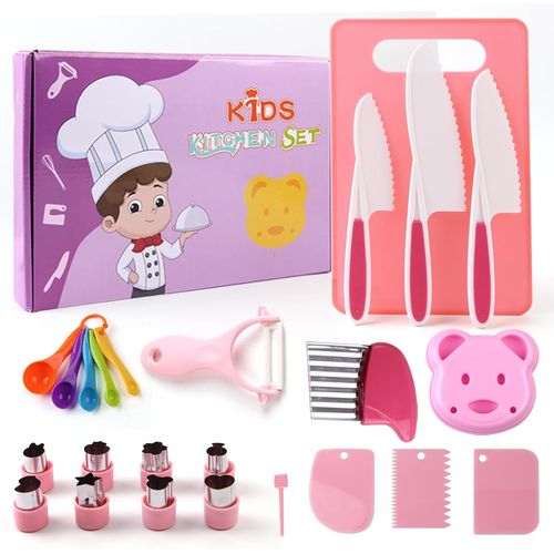 Shiba-Couteau Cuisine Enfant,Couteaux Et Ustensiles De Cuisine 25 Pièces Couteau Enfant À Partir De 3 Ans,Couteau Montessori Enfan[6