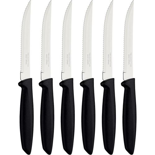 SHIBA-Lot de 6 couteaux à fruits/tomates (noir, pointe pointue)[1112]