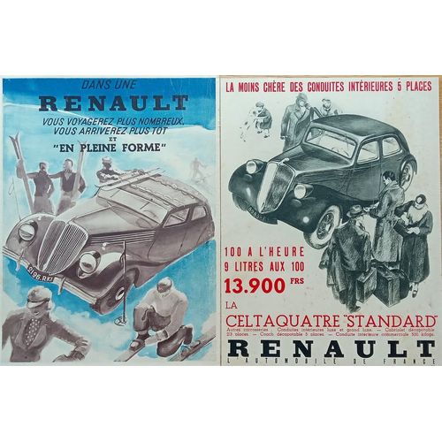 Gros Lot 25 Affiches Publicités Anciennes Années 30 : Automobile, Voitures Simca Citroën Peugeot Ford Renault Alsace... (Vintage French Advertising)