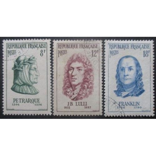 France N°1082 - 1083 Et 1085 Célébrités Oblitérés