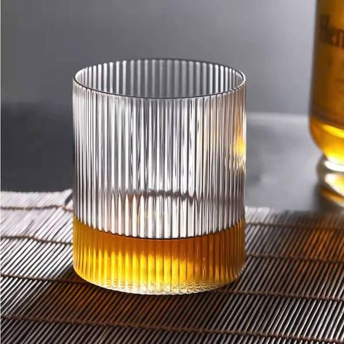 Shiba-4pcs Verre A Eau Design Noir, Verres De Boissons Pour Jus Ou Soda, Vaisselle Et Arts De La Table, Verres À Whisky, 300 Ml[170]