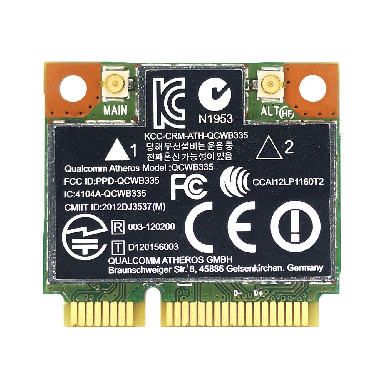 Carte WiFi AR9565 QCWB335 Mini PCIE Bluetooth 4.0 150 Mbps 2...