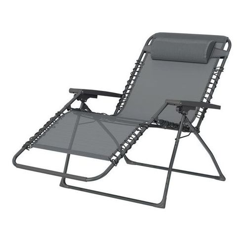 Fauteuil Relax De Jardin À Lacets Heinola Multiposition Noir Hyba