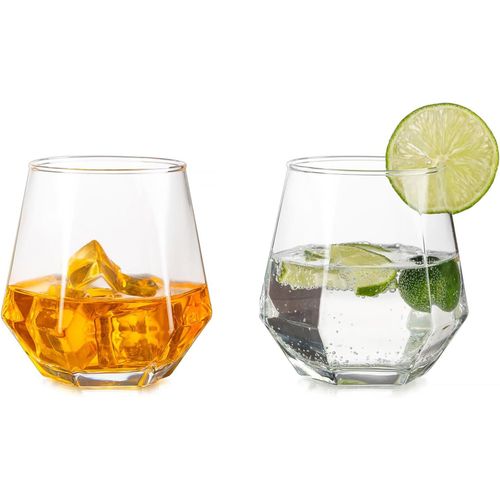 Shiba-Lot De 2 Verres À Vin Sans Pied \U2013 Verres À Whisky À L'ancienne, Verres À Whisky Kraken En Verre À Rhum Géométrique, Cof[3