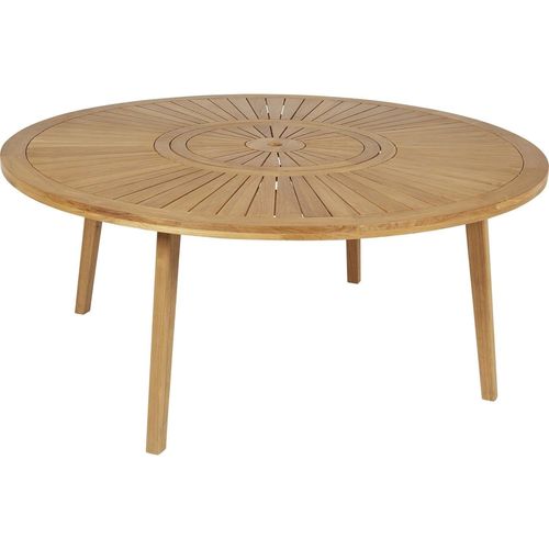 Table De Jardin Ronde 5/8 Personnes En Bois Teck Fsc Bornéo Hyba