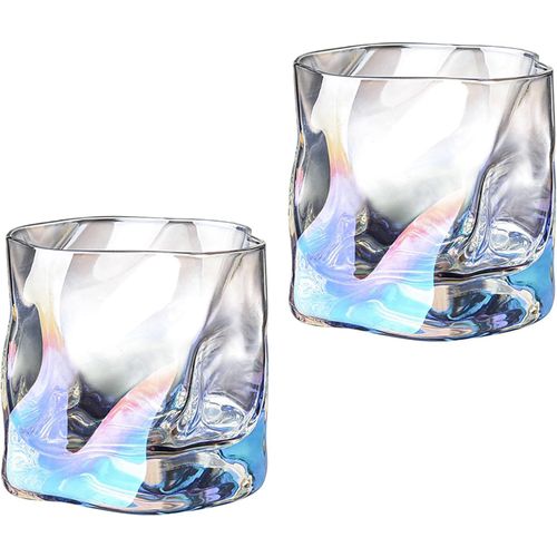 Shiba-Lot De 2 Verres À Whisky En Verre À L'ancienne Bourbon, Scotch Rocks Pour Bar, Wiskey/Vin Multicolore[921]