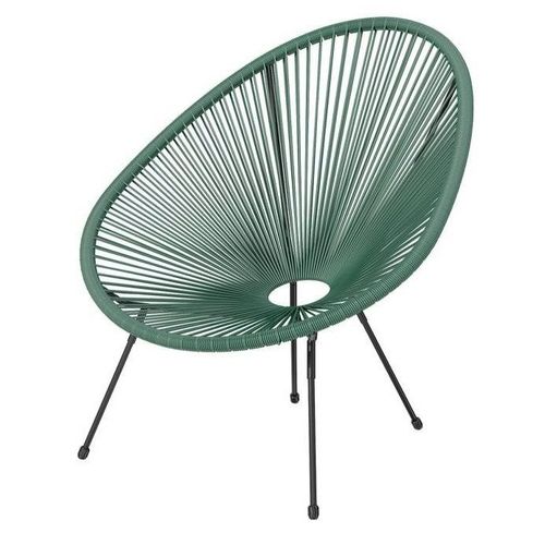 Fauteuil De Jardin En Fibre Tréssée Acapulco Vert Hyba