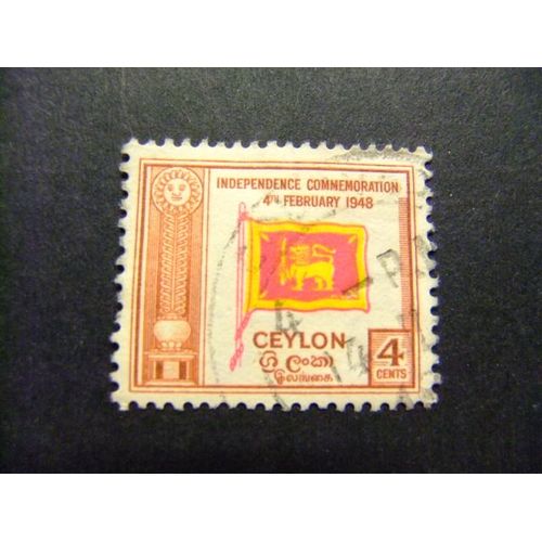 40 Ceylan Ceylon Sri Lanka (Ceylon) 1949 / Independencia / Yvert 273 Fu