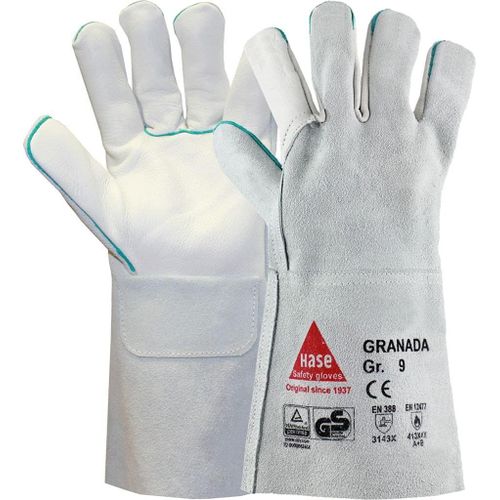 SHIBA-GRANADA-Gants de soudure longs en cuir fleur de vachette, gants de travail également adaptés aux grillades, gants de sécurit[7