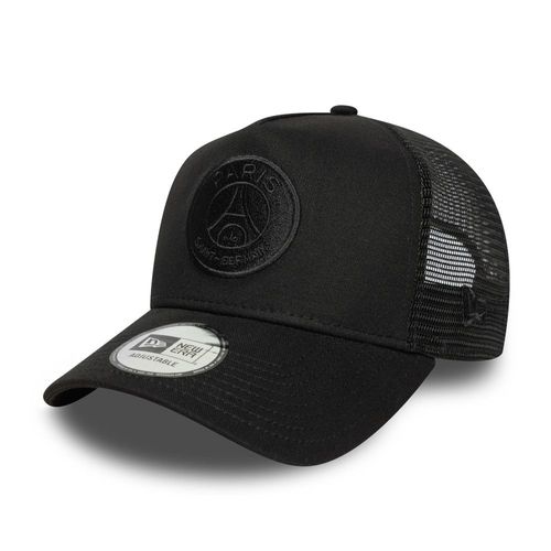 Casquette New Era 9forty A-Frame Trucker Adjustable Paris Saint-Germain Football Officiel Tonal Noir