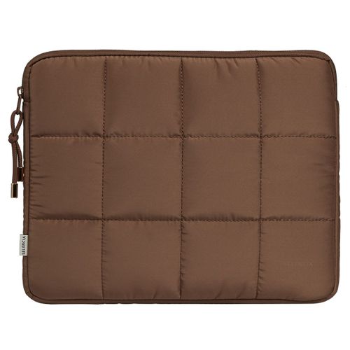 Selencia Pochette ordinateur Puffy 13-14 pouces Mocha Brown