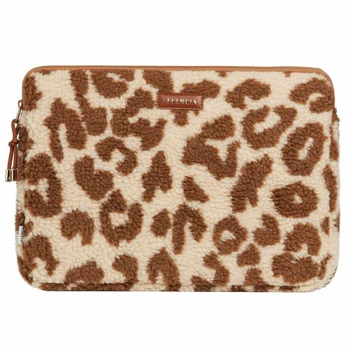 Selencia Pochette ordinateur Teddy 15-16 pouces Vanilla Leopard