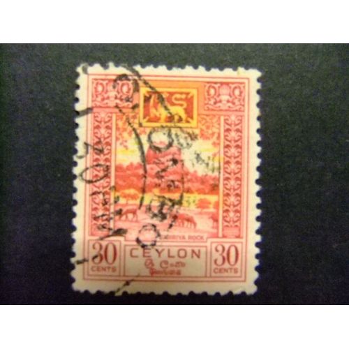 40 Ceylan Ceylon ( Sri Lanka ) 1950 / Rocher Sigirya / Yverty 283 Fu