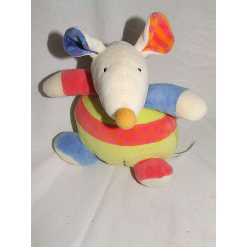 Souris Babysun Baby Sun Grelot Boule Multicolore 18 Cm