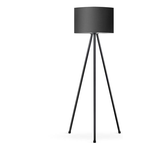 Lampadaire Led Dimmable Contemporain Avec Trépied En Métal, Lampadaire De Salon Et De Chambre À Coucher, Style Scandinave - Noir