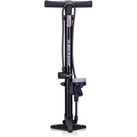 Pompe À Vélo Avec Double Valve - Pas De/Avec Manomètre - Pompe À Pied Pour Velo Avec 2 Adapteurs - Pour Valve Dunlop, Presta Et Schrader - Pompe 11-12bar/ 160-180 Psi - Plastique - Noir