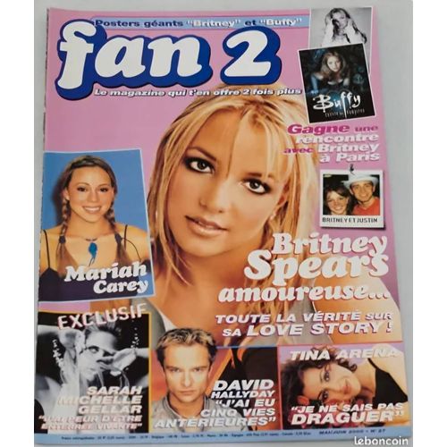 Fan 2 N27 Magazine Revue Mai/Juin 2000 Avec Britney Spears/Larusso/S Club 7/Aqua/Florent Pagny/Sarah Michelle Gellar/Tina Arena/Christina Aguilera/Mandy Moore/Will Smith/M2m/David Halliday/Pit Baccard