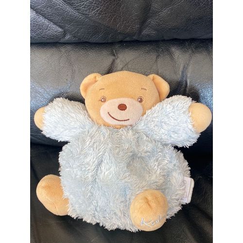Doudou Ours Boule Bleu Fourrure Fur Kaloo 18cm
