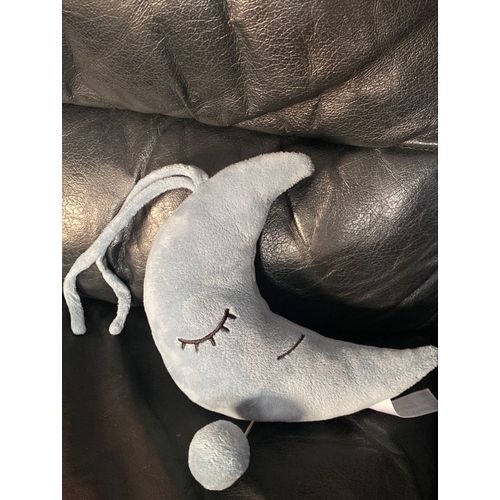 doudou peluche musical lune bleu gris ZEEMAN