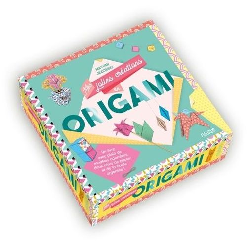 Mes Jolies Créations En Origami - Coffret Avec 150 Feuilles Recto Verso Aux Motifs Inédits En Deux Formats Et 3 Mètres De Ficelle Argentée Pour Guirlandes Et Suspensions