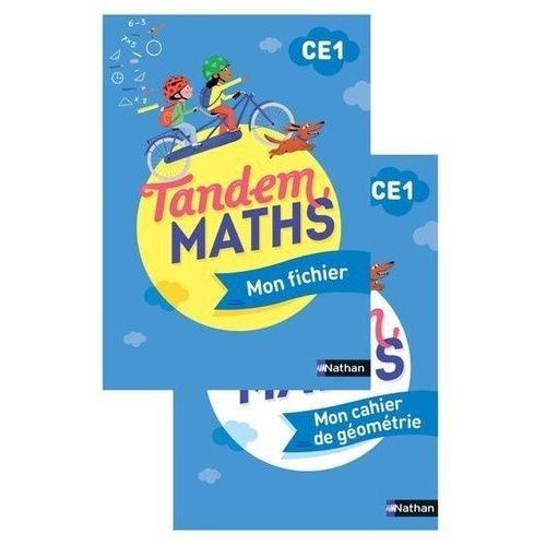 Maths Ce1 Tandem - Pack En 2 Volumes : Mon Fichier Avec Mon Cahier De Géométrie