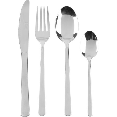 Set De Couverts 24 Pièces Vienna, Acier Inoxydable Poli Miroir, Pour 6 Personnes, Comprend Couteaux, Fourchettes, Cuillères, Service De Couverts Haut De Gamme, Idéal Pour Dîner