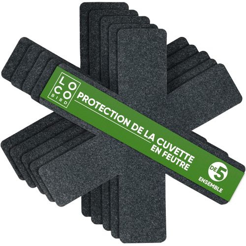 Loco Bird Protege Poele En Feutrine ¿ Set De 5 (38 Cm) ¿ Protection Pour Poeles Et Casseroles ¿ Taille Adaptable ¿ Protege Casserole Antirayures ¿ Pan Protector