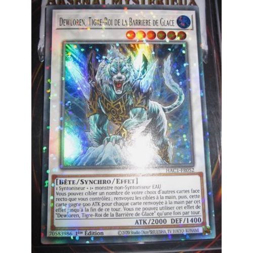 Yu Gi Oh Hac1 Fr052 Dewloren Tigre-Roi De La Barrière De Glace Ultra Rare
