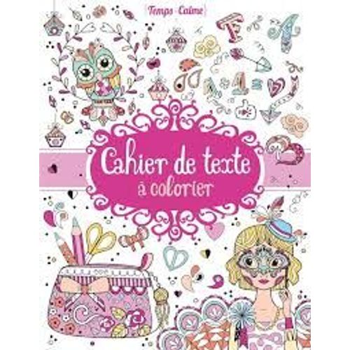 Cahier De Textes À Colorier, Collection Temps Calme, Illustrations Eugenie Varone, Grund 2017