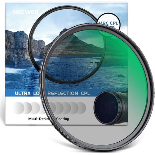 NEEWER Filtre Polarisant 77mm, Filtre CPL, Haute définition/30 Couches Nano rêvetement/réduit l'éblouissement/améliore Le Contraste/Ultra Fin/réduit la réflexion